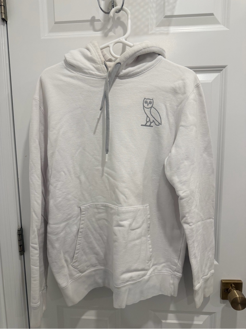 OVO White Hoodie with Small Owl Logo